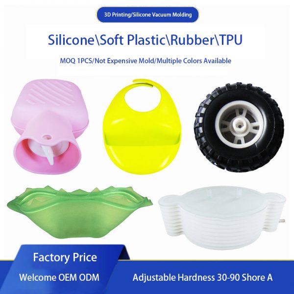 3D Printing Prototype Silicone Vacuum Molding Soft Plastic Rubber Silicone TPU TPR Sample Customized Hardness 30-90 Shore A